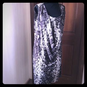 Michael Kors Black and White Snakeskin Dress